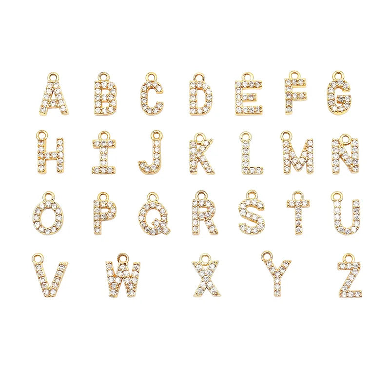 Micro Pave Zircon Initial Heart Adjustable Women's Bracelet 18K Gold Plated Pure Rope Drawstring Waterproof Non-Fading