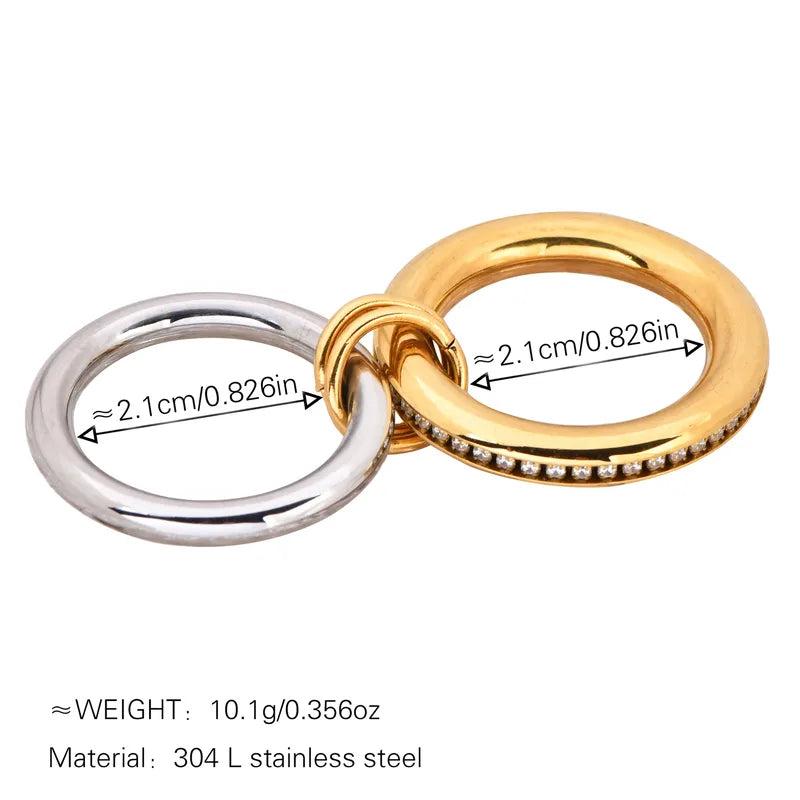 Wholesale Jewelry Simple Style Geometric Titanium Steel Rings