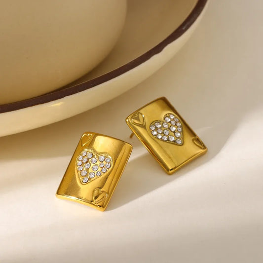 18K Gold Plated 304 Stainless Steel Vacuum Electroplating (In Furnace) Five-Pointed Star Cherry Simple Style Earrings For Women (Copy)