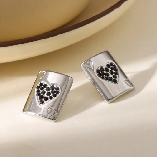 18K Gold Plated 304 Stainless Steel Vacuum Electroplating (In Furnace) Five-Pointed Star Cherry Simple Style Earrings For Women