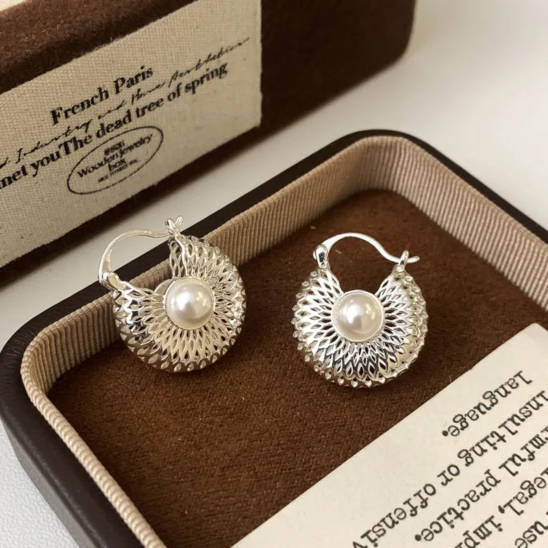 Hollow Tiger Eye Stone Earrings Fashion Jewelry Accessories