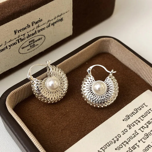 Hollow Tiger Eye Stone Earrings Fashion Jewelry Accessories