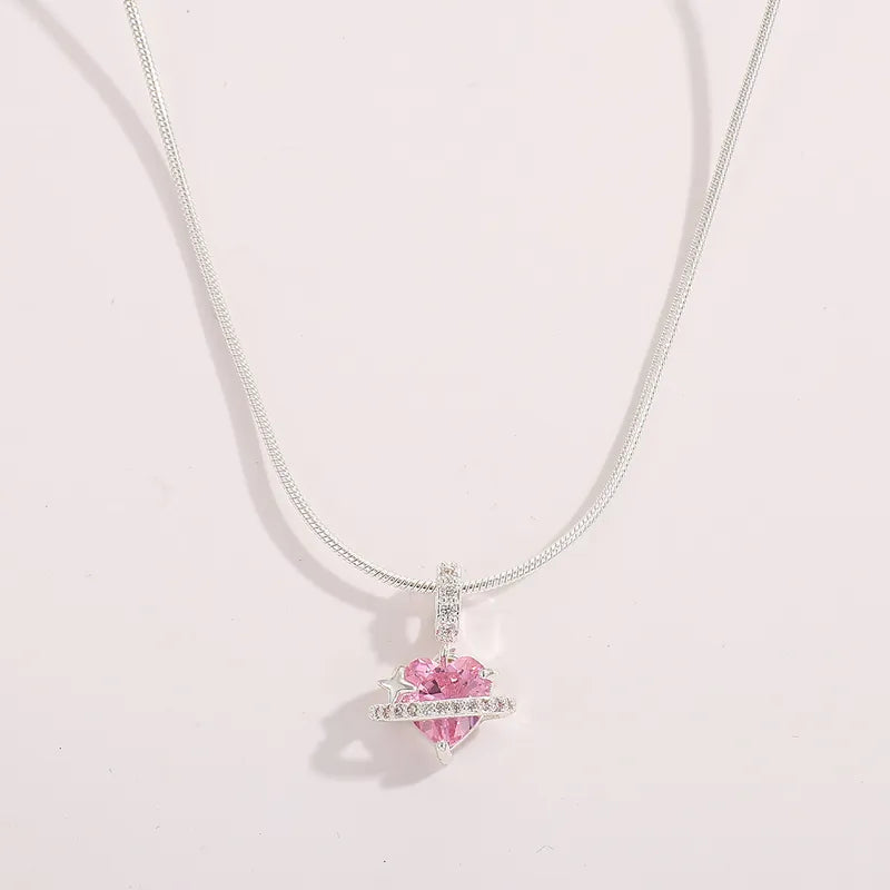 Sweetheart Necklace Valentine's Day Accessories Women's Design Collarbone Chain Pendant Jewelry Rose Gold