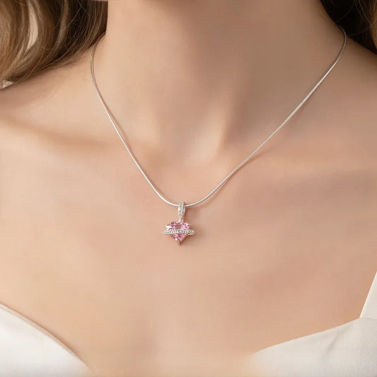 Sweetheart Necklace Valentine's Day Accessories Women's Design Collarbone Chain Pendant Jewelry Rose Gold